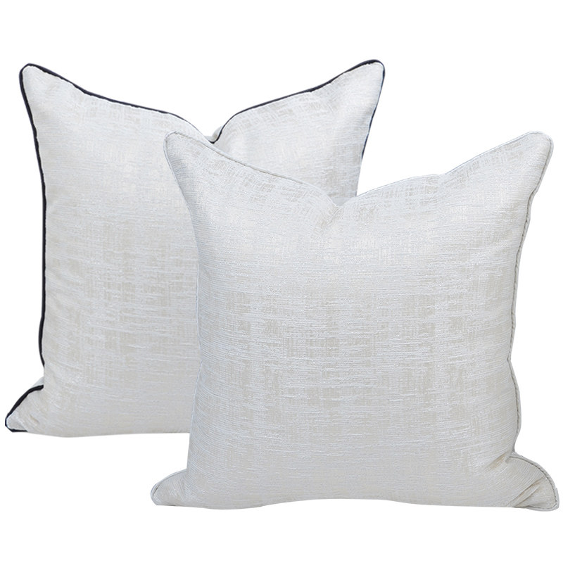 北欧现代软装抱枕白色定制简约样板房客厅别墅靠垫