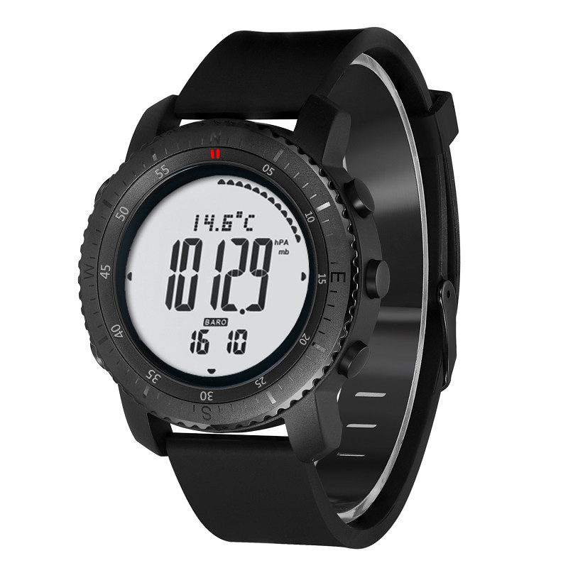 登山海拔高度指南针钓鱼专用气压计温度户外功能手表