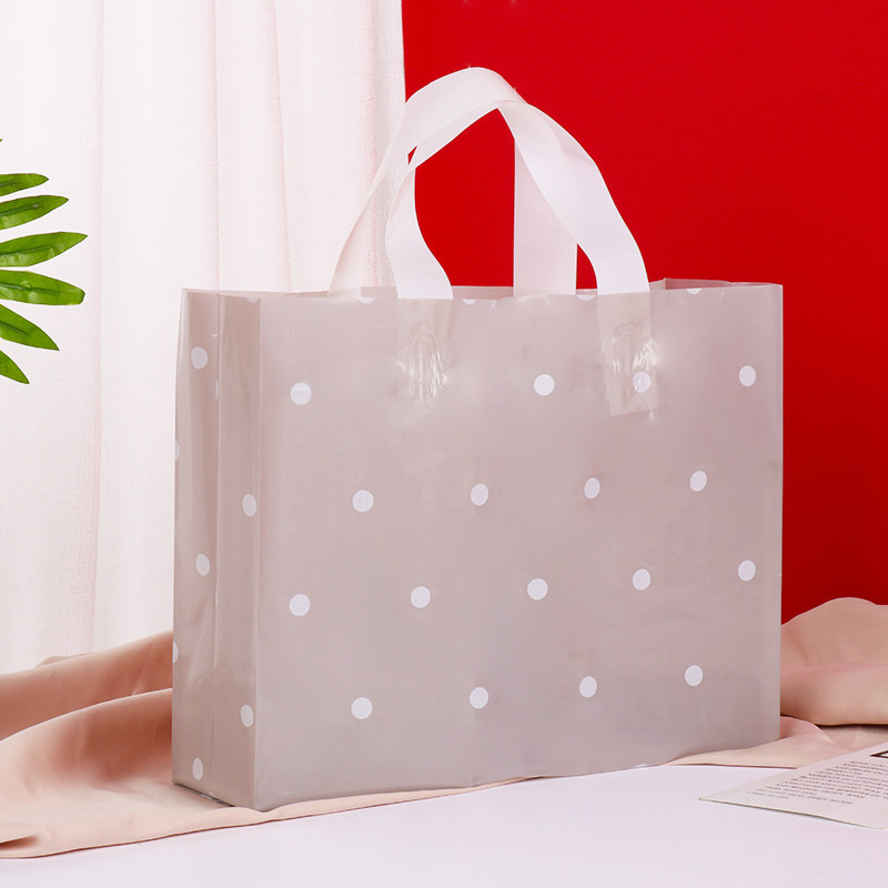 黑色点点服装店袋子礼品袋男女童装手提塑料袋鞋盒礼品袋