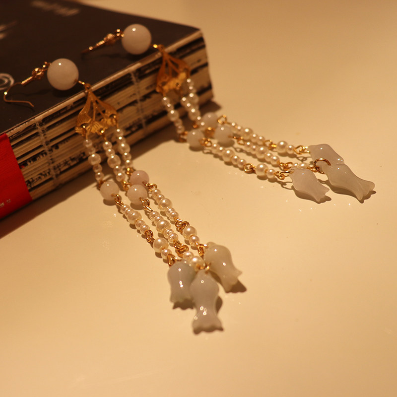 妖猫杨贵妃张榕容同款手工古风流苏耳环耳夹古装耳环