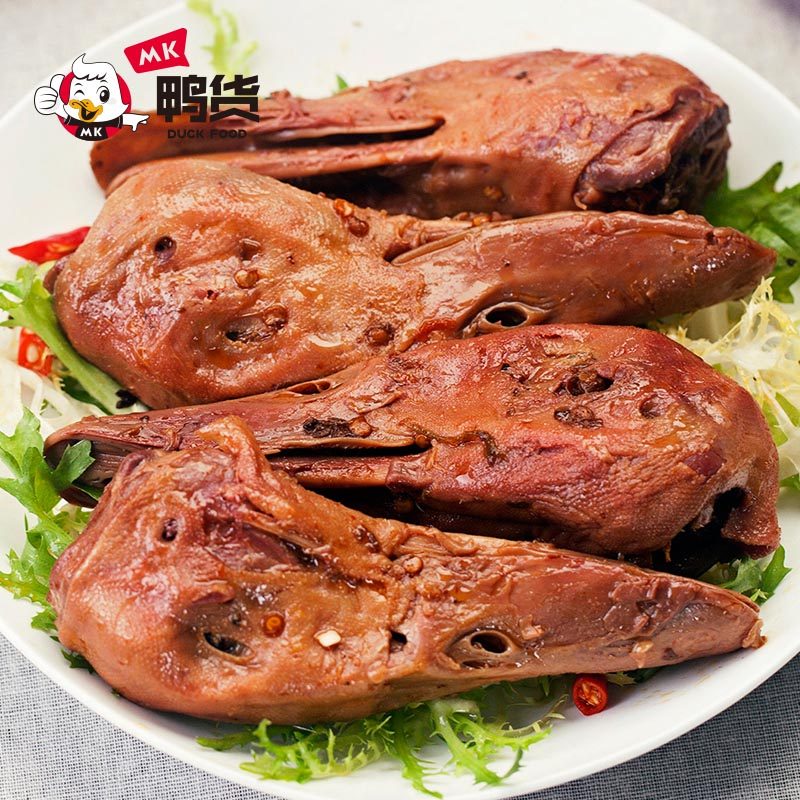 除偏远地区满100包邮mk鸭货锁鲜装鸭头150g香辣卤味天津特产小吃