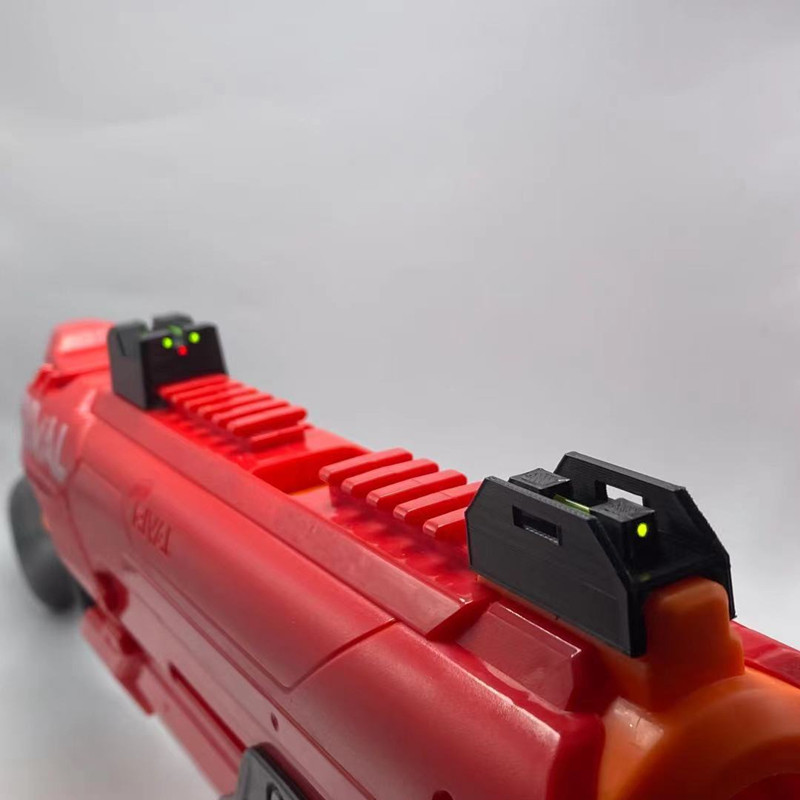 nerf骇客发射器光纤机械瞄准器装饰导轨改装装机软弹枪