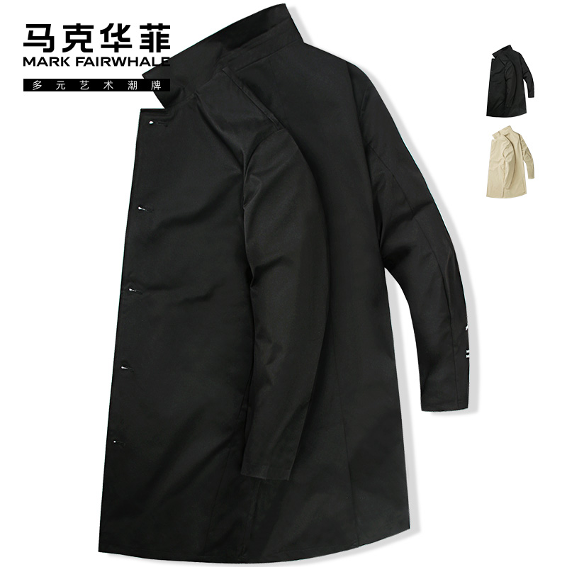 马克华菲风衣男中长款2022春季新款帅气英伦风韩版潮流春秋装外套