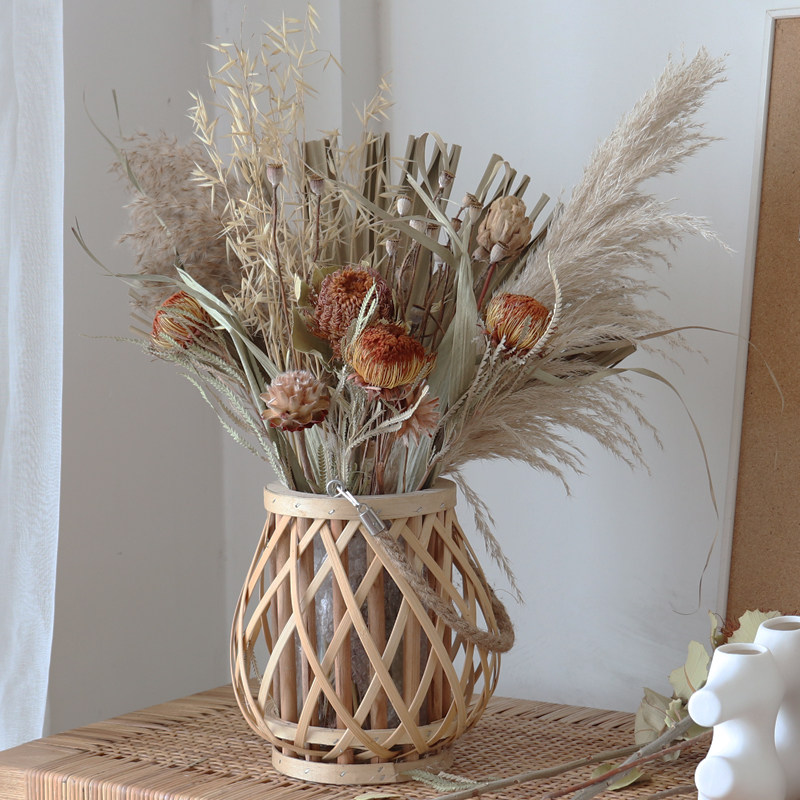 wulihome班克玉米佛塔干花插花艺术花束diy装饰拍照干花