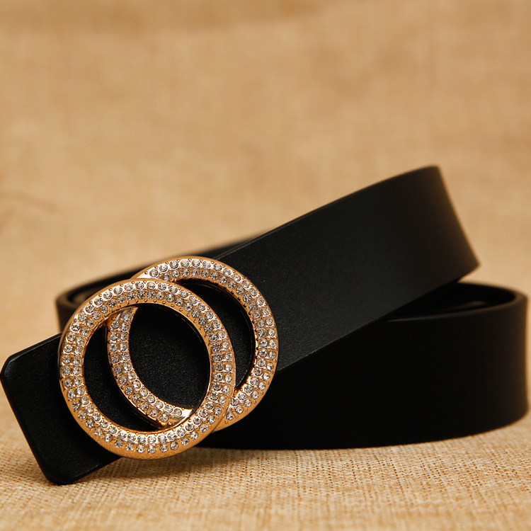 网红女士时尚百搭真皮皮带女款牛皮软皮简约休闲牛仔裤装饰宽腰带