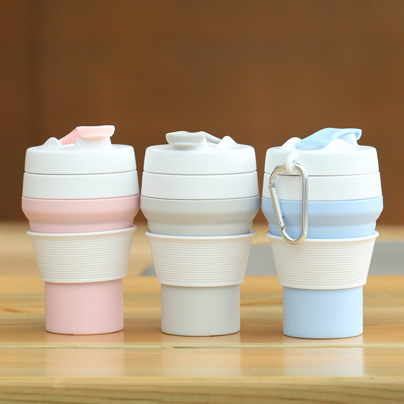 旅行折叠硅胶杯软水杯男女创意便携漱口出行水杯