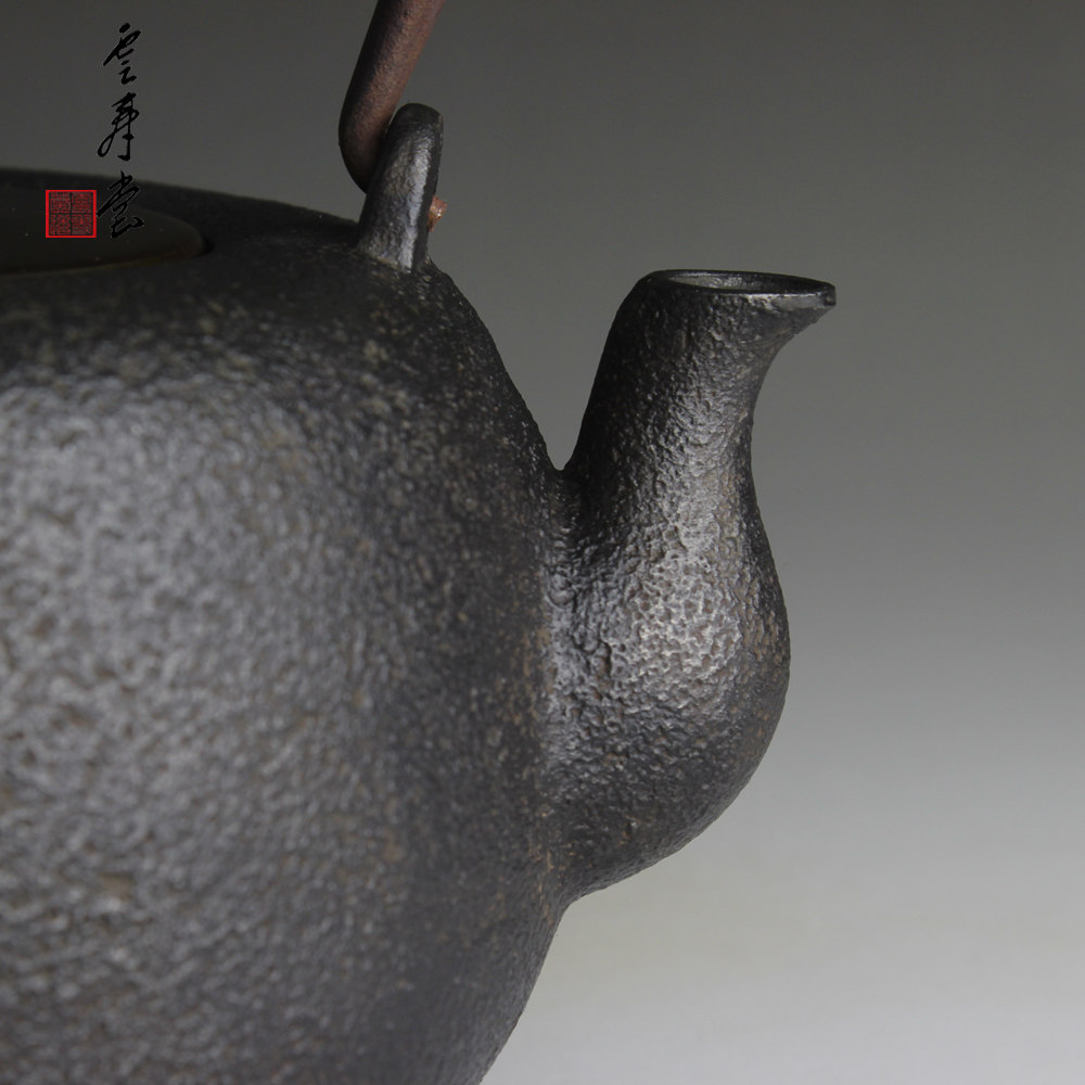 寿堂铸铁壶纯手工日本原装进口生铁铁砂铸无涂层茶壶