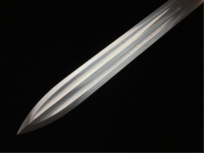 宝剑唐剑唐横剑龙泉花纹钢覆土烧手工刀剑长剑刀剑