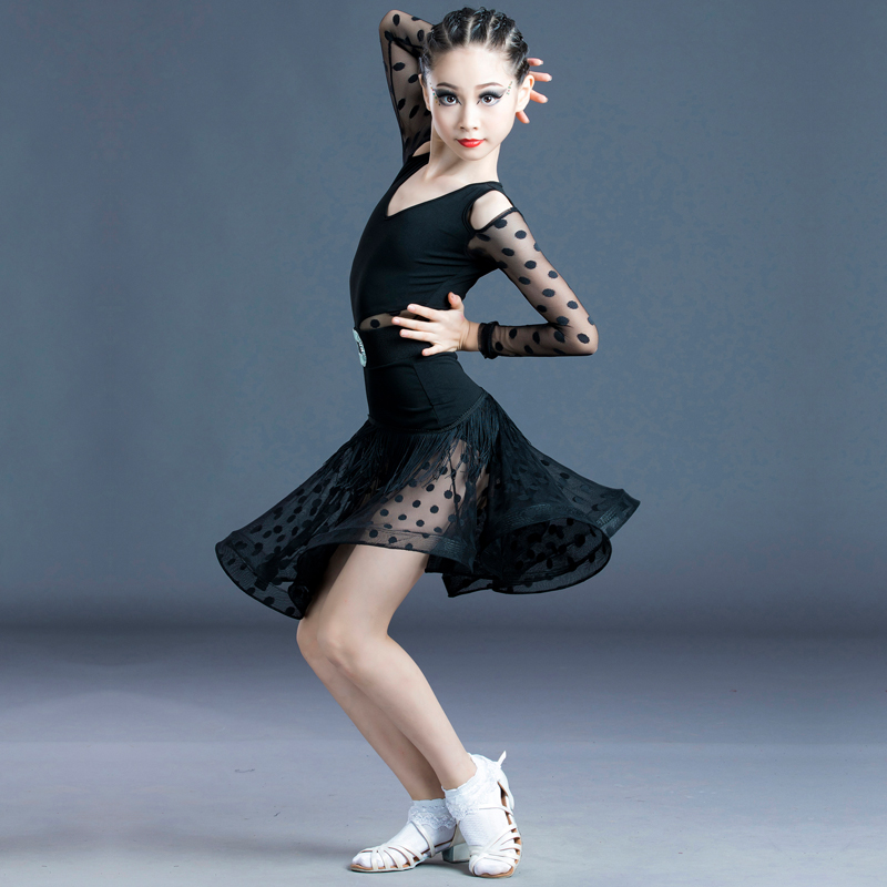 新款女童少儿拉丁舞专业舞蹈训练规定艺考考级拉丁舞演出服
