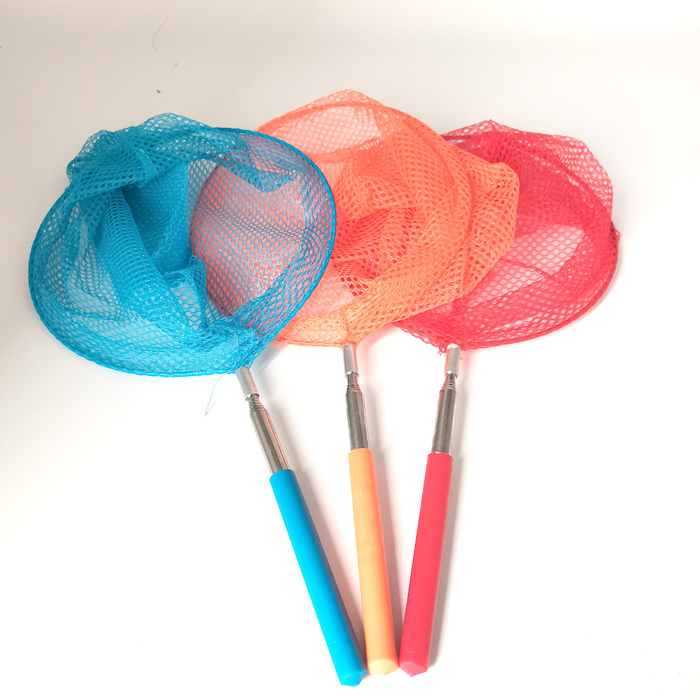 儿童小号捞鱼网兜不锈钢缩杆捕鱼鱼网昆虫网蝶抄网