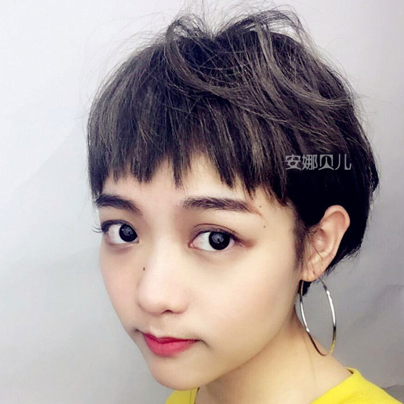 狗啃二次元刘海假发短发自然逼真蓬松奶奶bobo日常整顶假发
