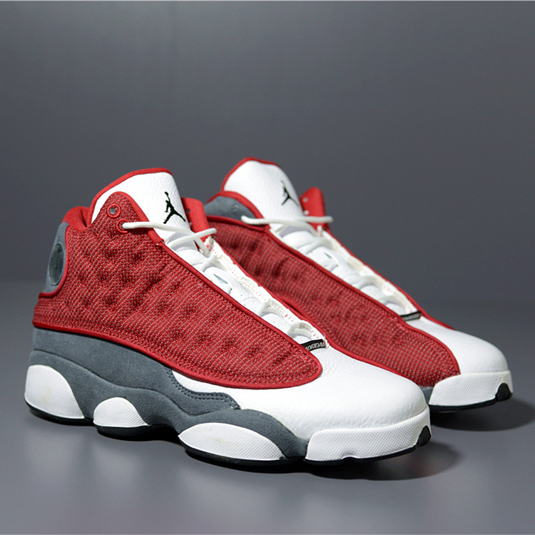 airjordanaj13灰白女子高帮休闲气垫实战篮球篮球鞋