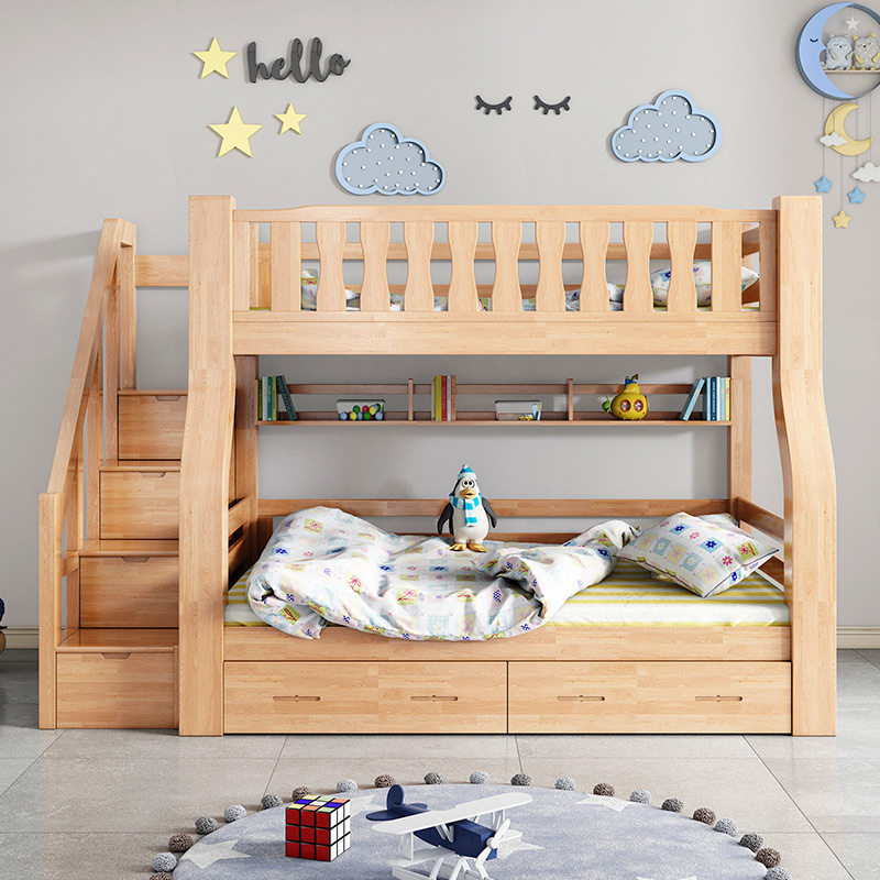 实木儿童床上下铺木床双层两层上下床大人人子高低