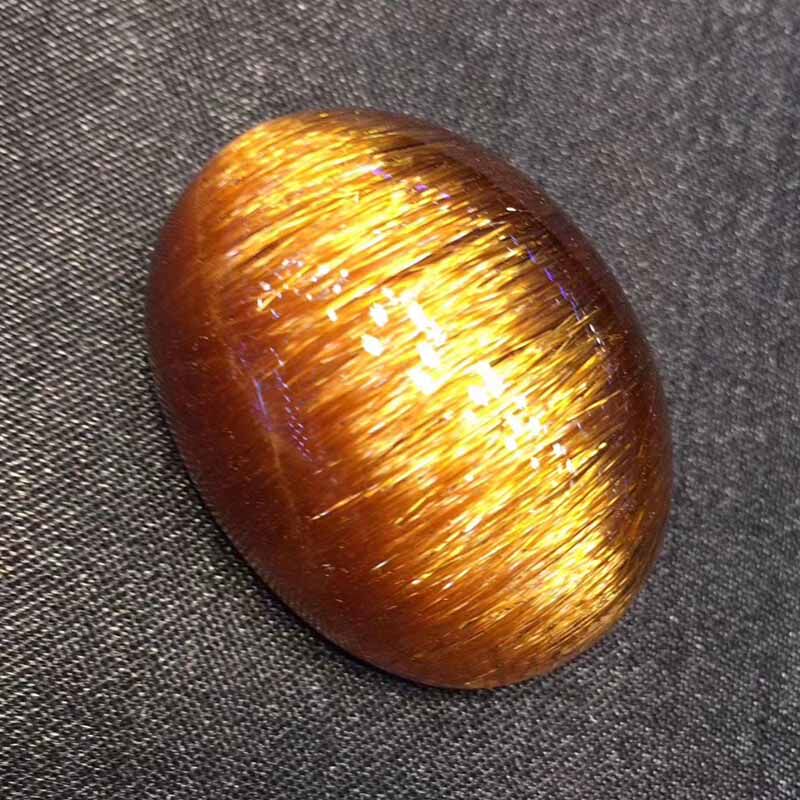 猫眼魅晶天然铜发晶铜顺发裸石吊坠金发晶铜发项坠