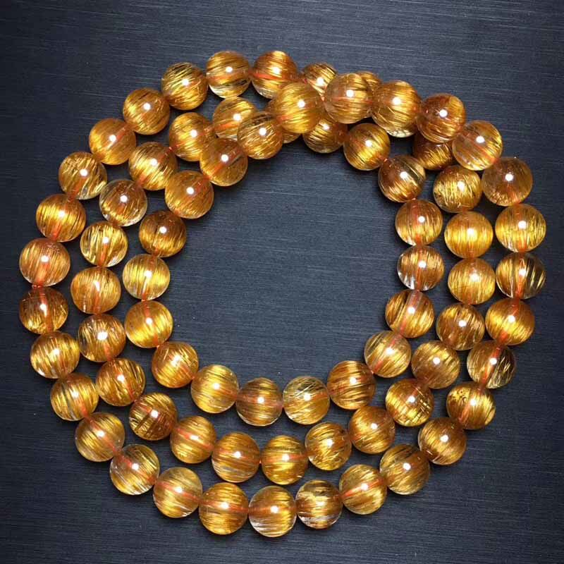 猫眼魅晶天然金发晶铜发水晶手链顺发手串手链