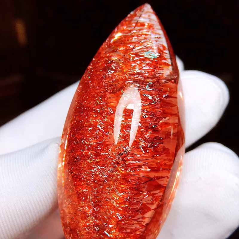 草莓魅晶云母毛衣吊坠项坠水滴金云母挂件裸石项坠