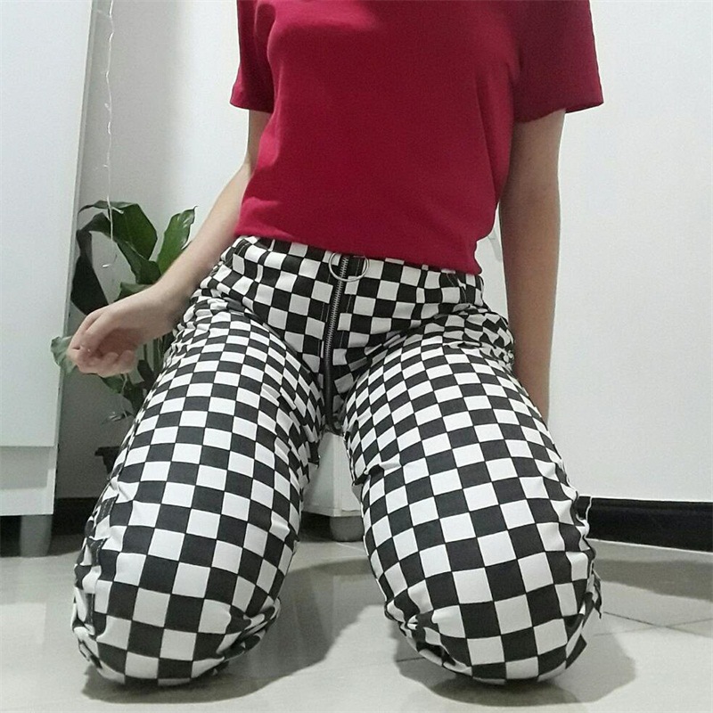 开裆拉链外出心机裤女中间臀部户外免脱牛仔裤休闲裤