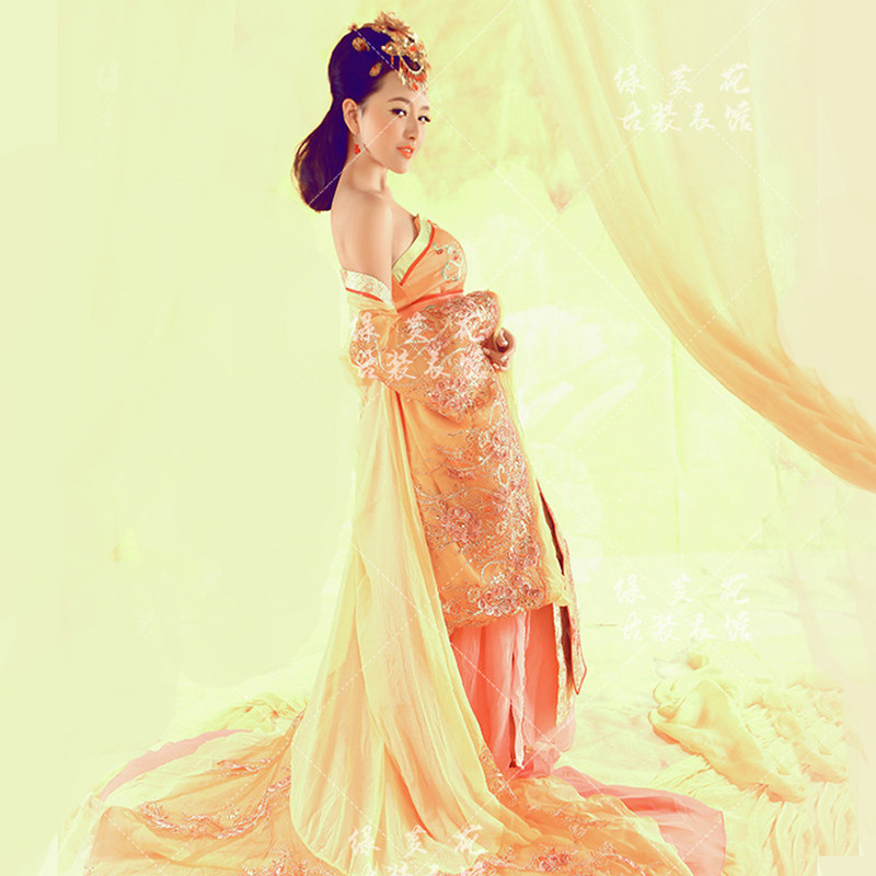 古装唐朝贵妃服装影楼写真性感主题服饰大唐妃子cos演出服花想蓉