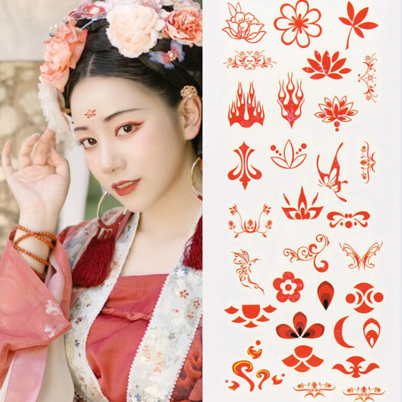 眉心古装花细影视剧汉服造型额头贴纸多种款式其他贴饰