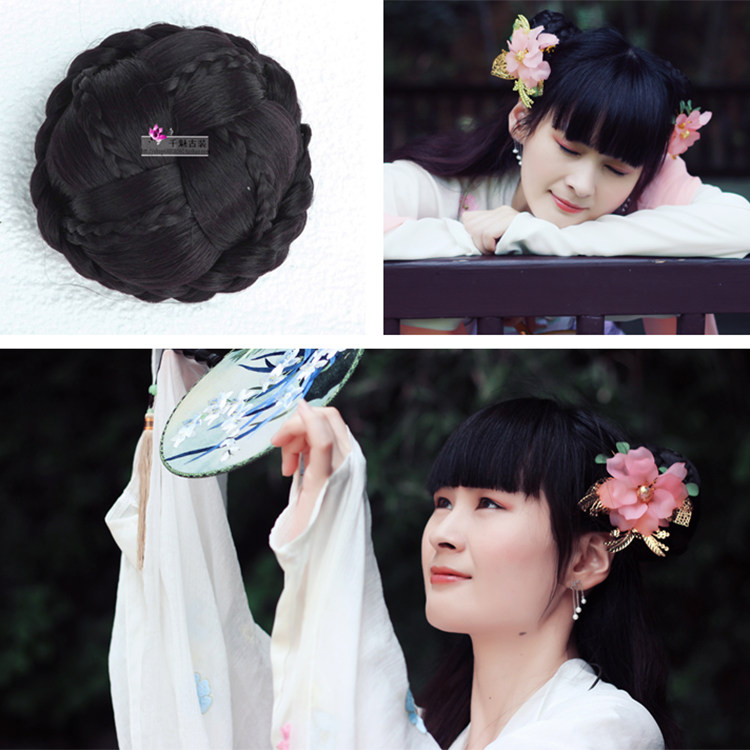 古装假发发包古代汉服女造型假发古风cos仙女假发丸子头花千骨