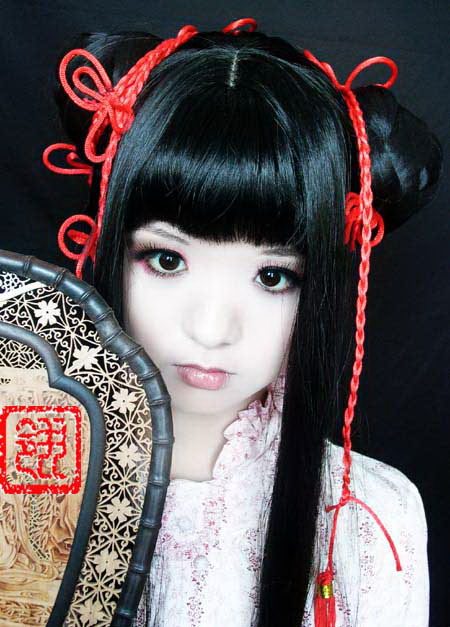 假发古装发包丫鬟宫女造型古风cos丸子头儿发包