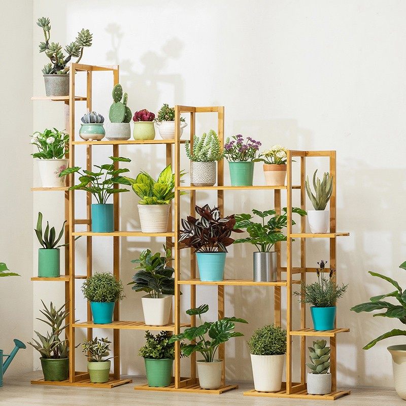 客厅实木花架盆栽防腐花架子置物架阳台室内多肉花架