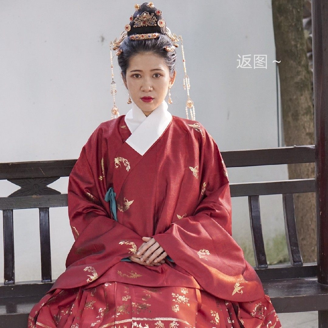 汉服婚礼发簪挑心顶冠礼发新娘发饰头饰头面发饰