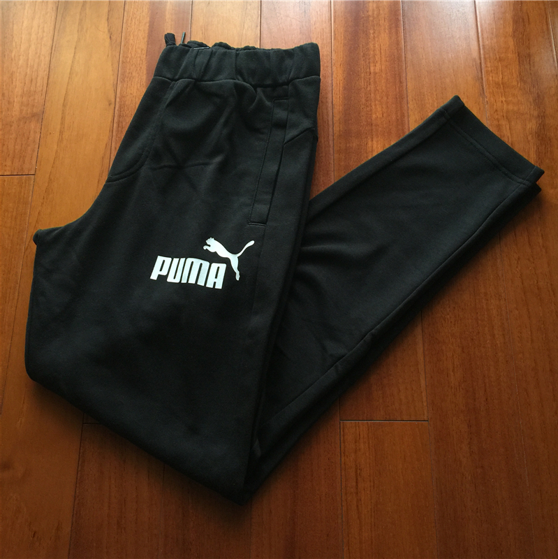 现货Puma彪马春秋男女士运动休闲居家情侣长卫裤黑灰色加拿大专柜