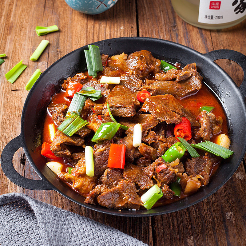 驴肉红汤500g干锅红烧带汤成品速冻酒店饭店驴肉