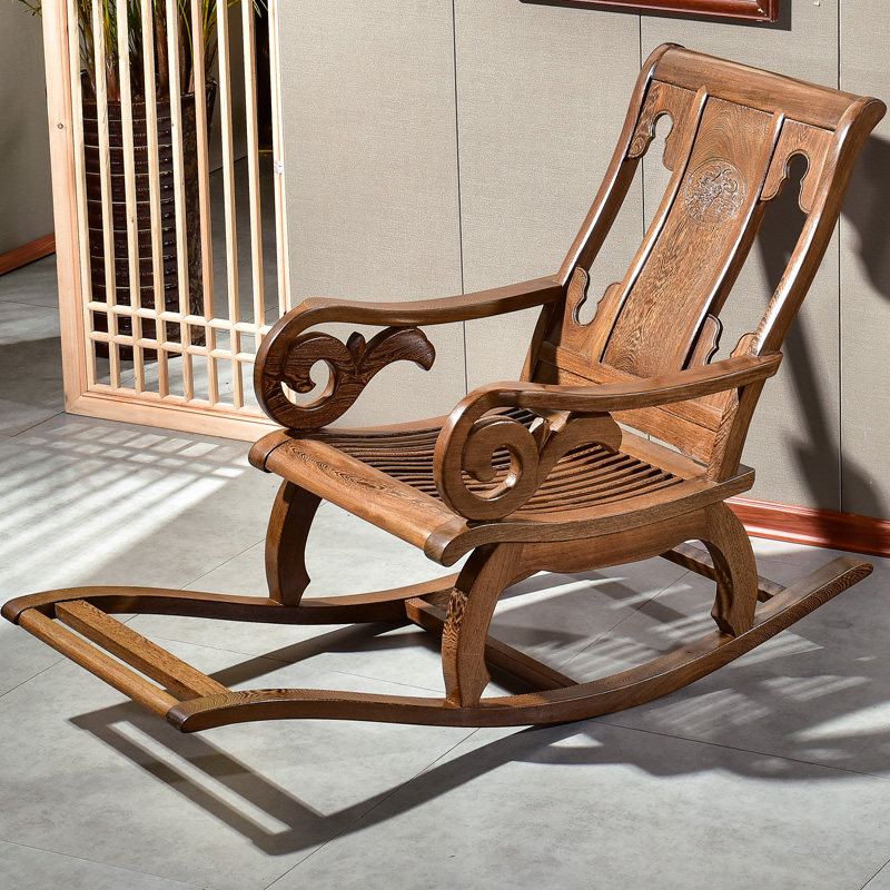 摇椅鸡翅木躺椅家用红木摇摇小户户型实木舒适摇椅