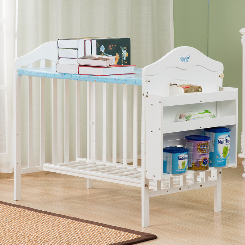 贝唯他婴儿床实木宝宝床多功能bb床摇床儿童床新生儿游戏床带蚊帐