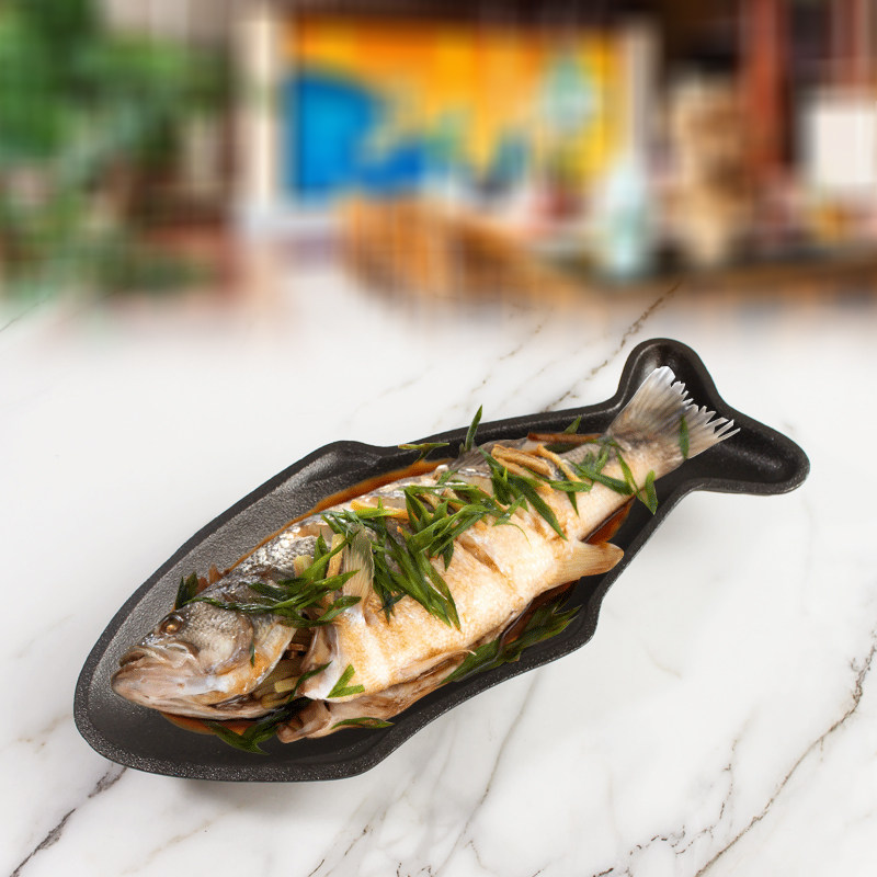 铸铁烧鱼煎鱼锅无涂层烤鱼无盖鱼形生铁专用煎锅