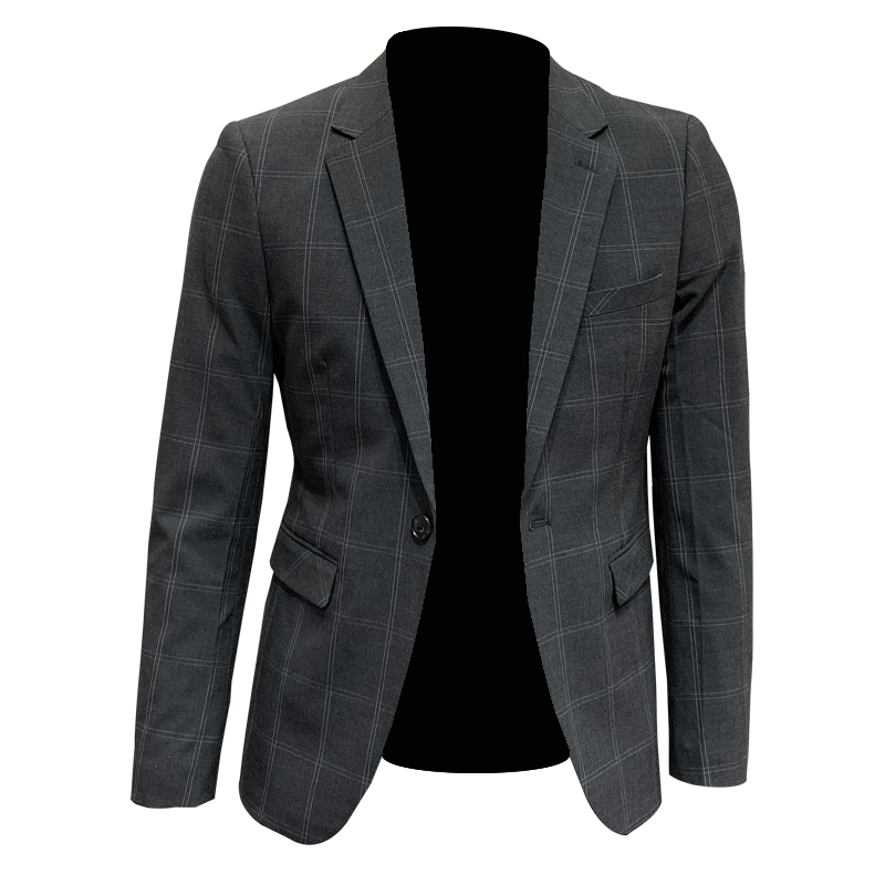 秋冬季新款格子西服男士商务休闲西装英伦绅士发型师潮流修身外套