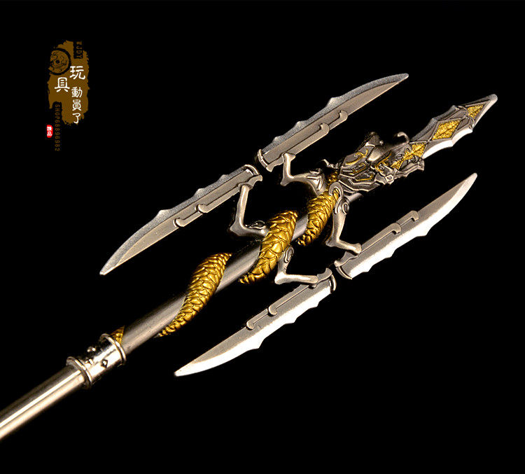 16古代兵器武器模型西楚霸王项少羽破阵霸王枪龙胆盘龙三叉枪