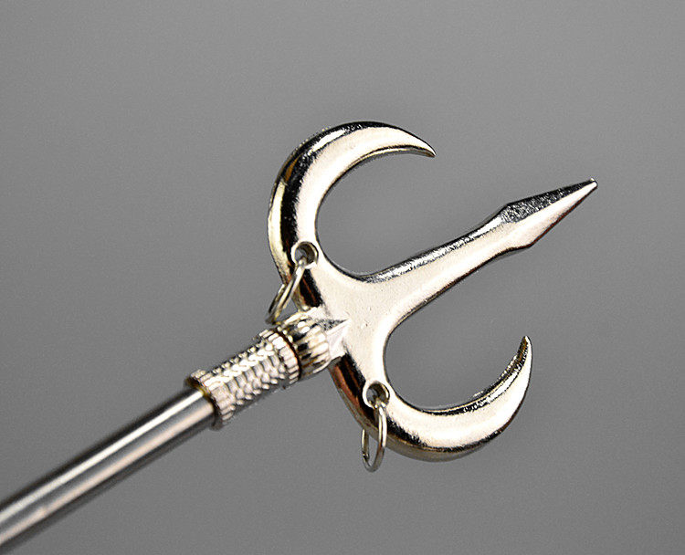 武术装备场景兵人叉短三尖叉双牛角模型武器兵人专区