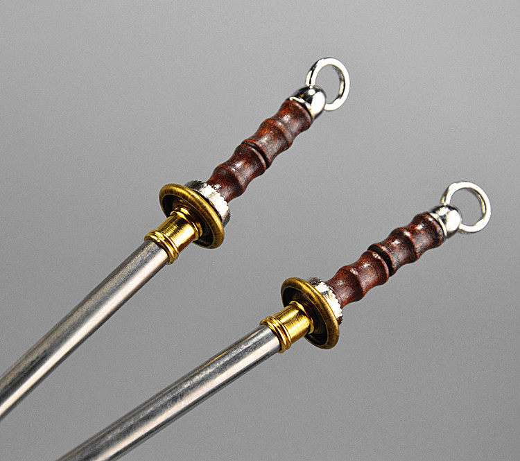 锏双武术玩具装备场景兵人圆鞭圆少林模型兵器兵人专区