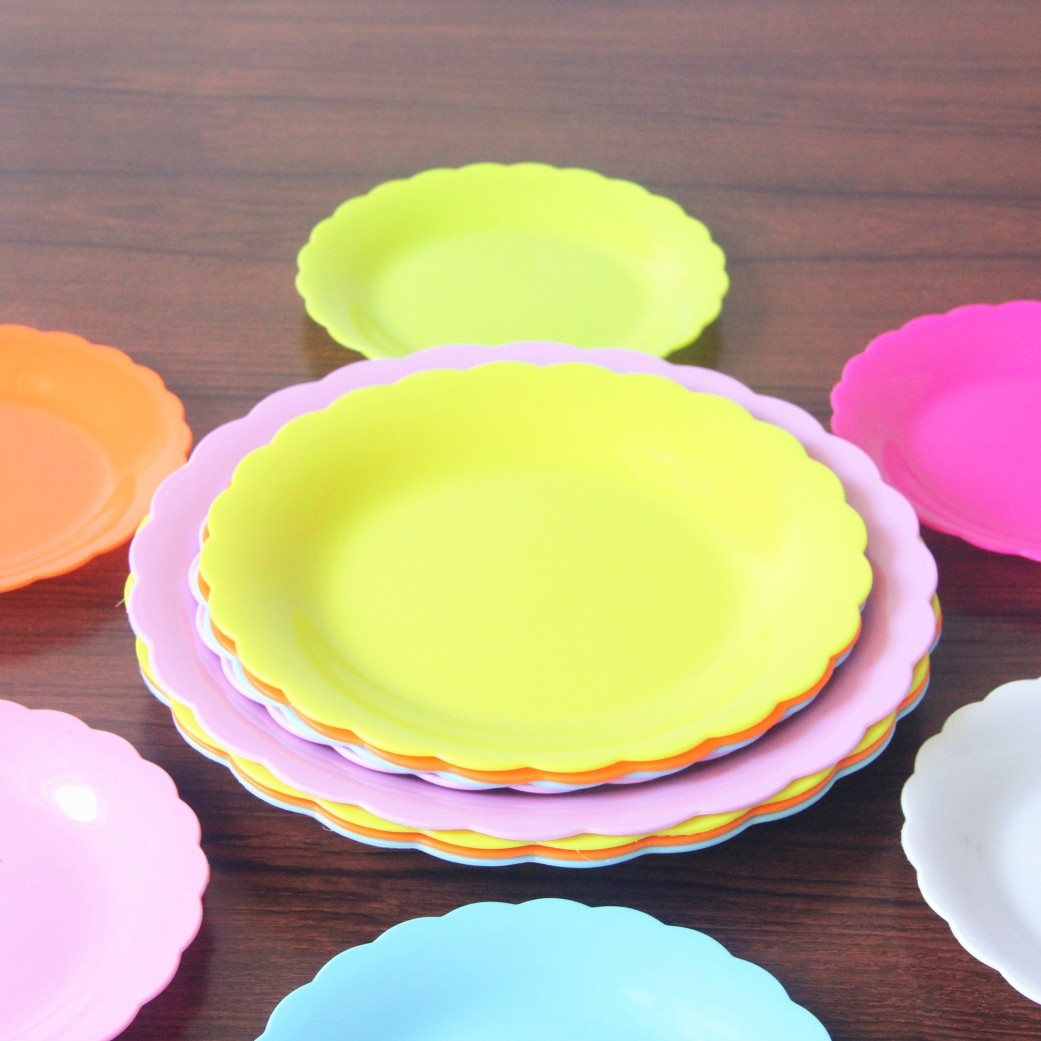 唯真百货幼儿园花边小盘塑料小碟碟子水果果盘碟