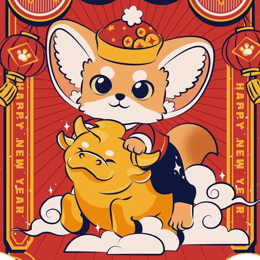 新年泡泡玛特kenneth狐舞系列盲盒2021新品手办潮玩潮玩盲盒