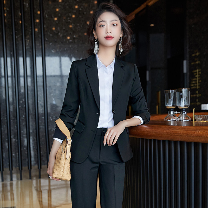 西装外套女春秋冬职业装工作服气质正装套装公务员西装