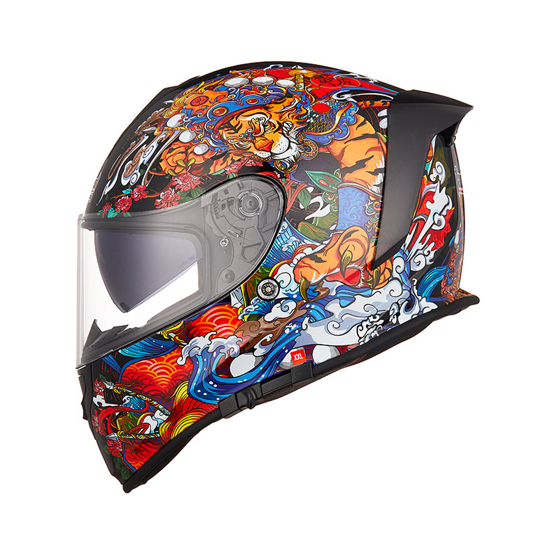 头盔tankedracing坦克摩托车全盔双镜男女四季透气国潮摩托车头盔