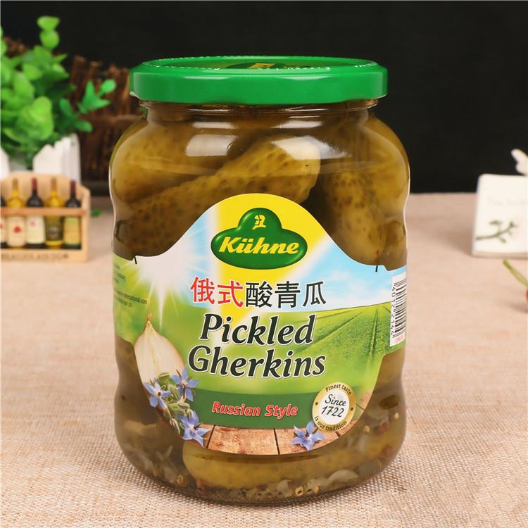 黄瓜冠利俄式670g酸青瓜酱西餐汉堡沙拉配菜腌制