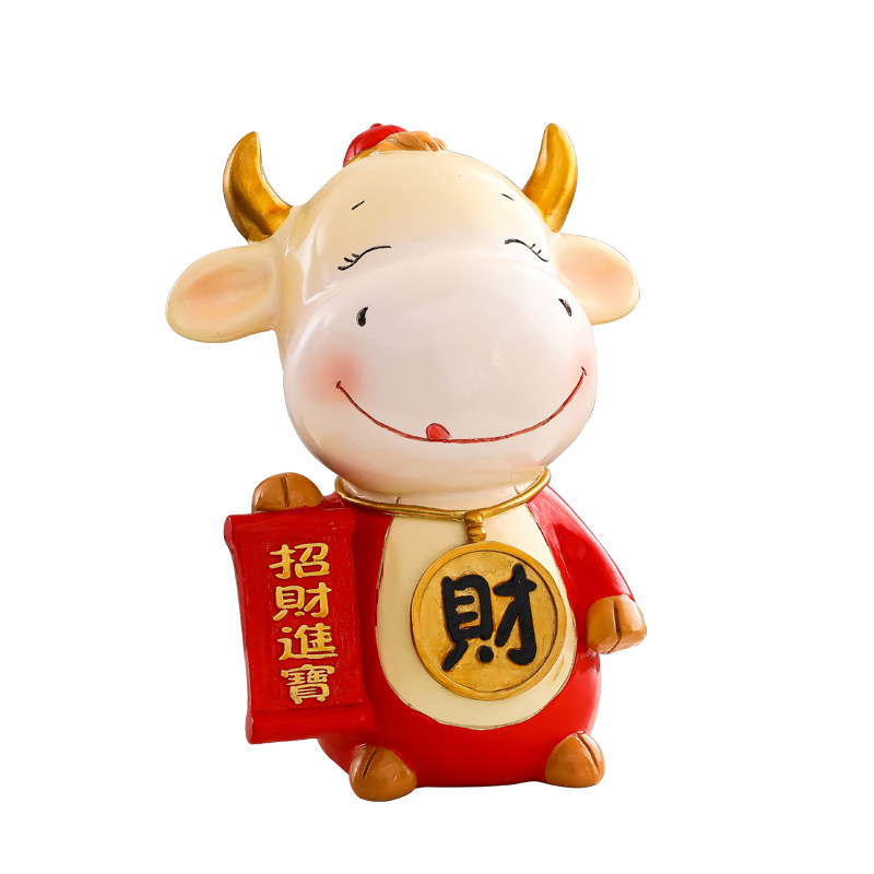 新年牛气冲天创意可爱储蓄罐吉祥物招财生肖摆件摆件