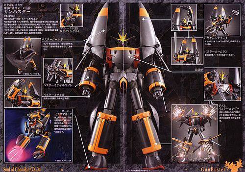 万代模型超合金魂gx34飞越巅峰 钢巴斯塔 钢魂 gunbuster初版现货