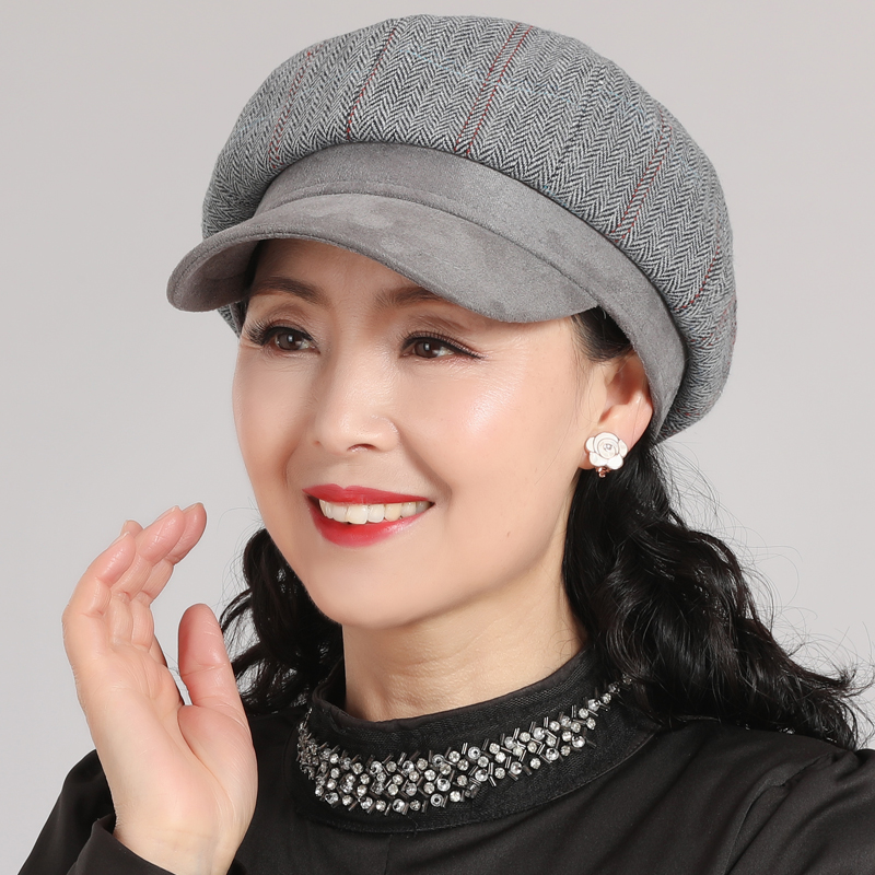帽子春秋女士妈妈新款秋季时尚女帽秋款女中老年帽子