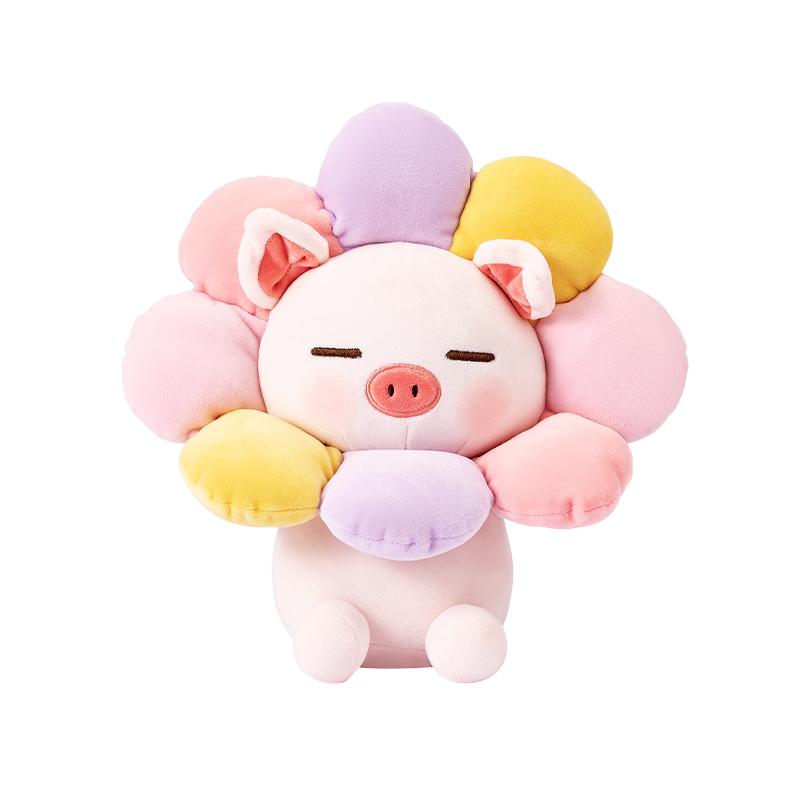 miniso名创创优品小猪太阳太阳花花头型毛绒公仔可爱靠垫