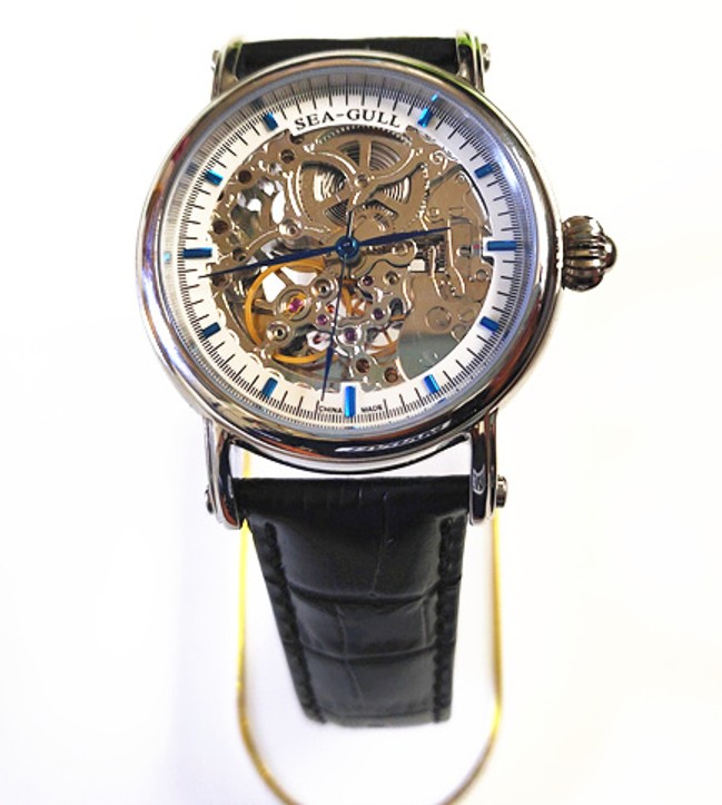 海鸥手表全自动机械表 M182SK 情侣表镂空机械表男女表皮带考试表