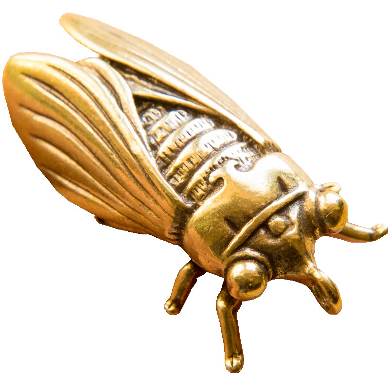 复古创意手工纯铜黄铜知了金禅钥匙扣挂件男女汽车钥匙扣挂件礼品