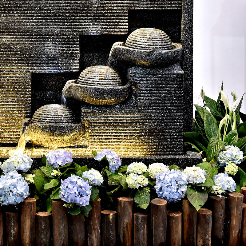 大型欧式水幕墙流水墙 风水招财花园庭院装饰喷泉墙屏风隔断装饰