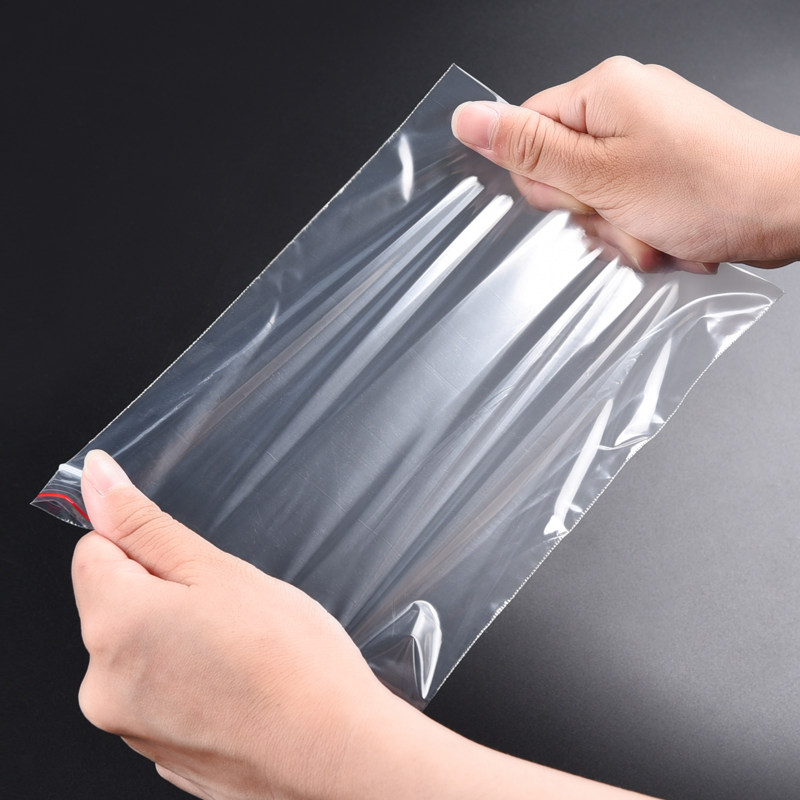得力加厚自封袋透明密封袋塑料袋保鲜收纳食品袋多规格塑封袋一次性