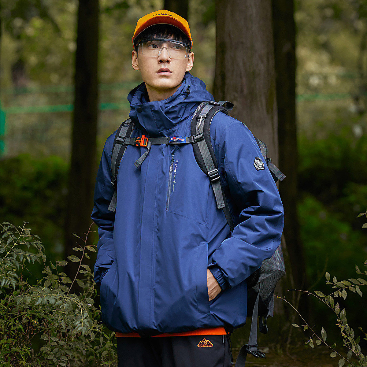 拓路者工装冲锋衣男冬季户外登山服加厚三合一可拆卸保暖防风外套